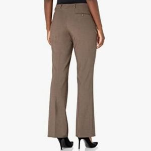 Calvin Klein Women's Modern Fit Heather Taupe Brown Lux Suit Pants w Belt Size 8